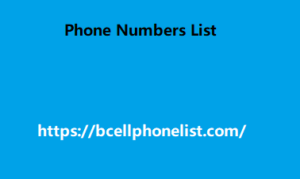 Phone Number List